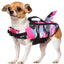 Dog Life Jacket Lightweight Adjustable High Visibility Dog Life Vest for Swimming High Flotation Reflective Life Jacket for Dogs