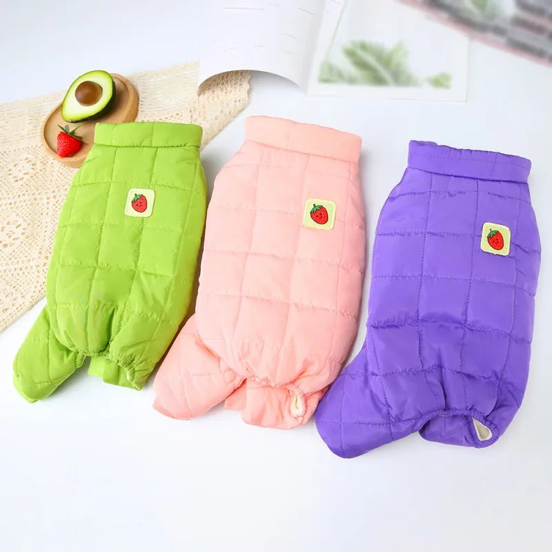 Winter Puppy Dog Coat Pet Clothes Windproof Dog Snowsuit Warm Fleece Padded Winter Pet Clothes for Dogs Cats Apparel