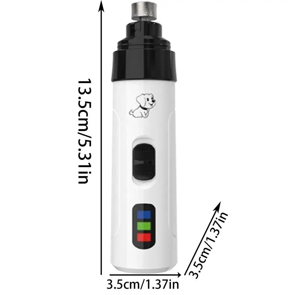 Dog Nail Grinder Pet Claw Nail File USB Charging Paws Cutting Grooming Smoothing Tool Silent Electric Dog Toe Nail File