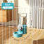 new tepy Hanging Automatic Pet Food Feeder/Water Dispenser, Gravity Cat Auto Feeder Waterer Set With Container Bowl For Cage