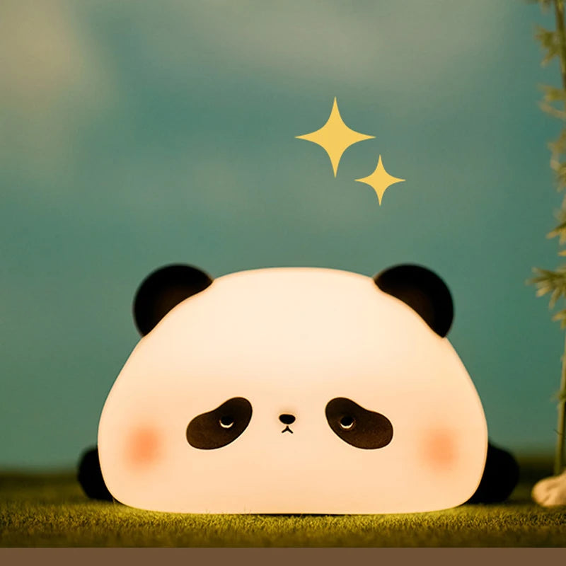 Cute Animals Silicone Night Light, Patting Light, Sleep Light, Baby Octopus Robin Bird Panda - for Room Decor, Gift for Children