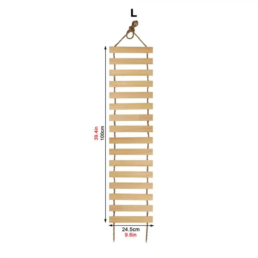 Cat Tree Wall Mounted Climbing Shelves Wooden Hammock with Ladder and Cat Bridge for Cat Perch Sleeping Pet Indoor Playground
