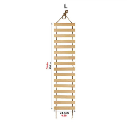 Cat Tree Wall Mounted Climbing Shelves Wooden Hammock with Ladder and Cat Bridge for Cat Perch Sleeping Pet Indoor Playground
