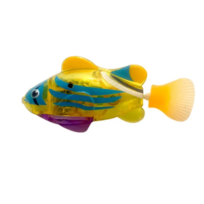 Pet Cat Toy LED Interactive Swimming Robot Fish Toy for Cat Glowing Electric Fish Toy to Stimulate Pet's Hunter Instincts