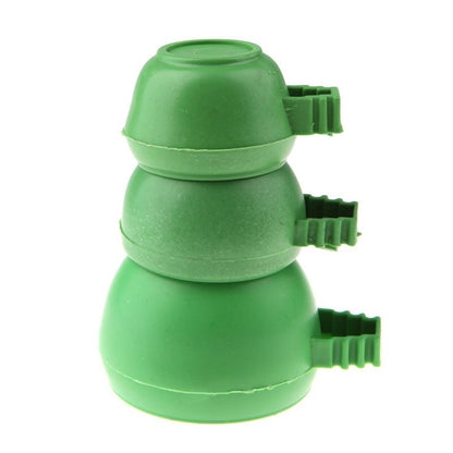 3Pcs/Set Green Plastic Parrot Mini Food Water Bowl Feeder Plastic Birds Pigeons Cage Sand Cup Feeding Tool Accessory