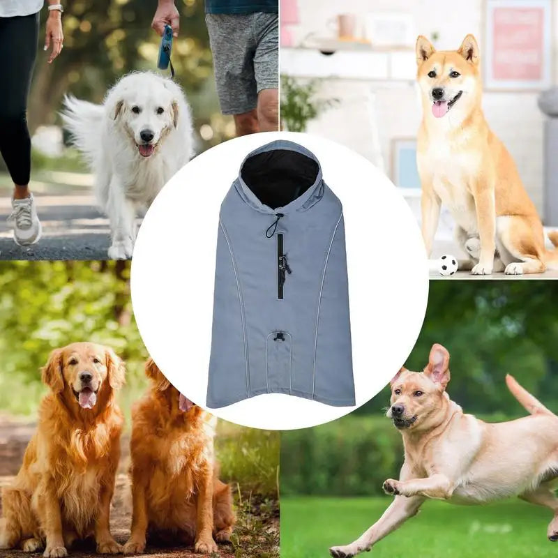 Dog Cold Weather Jackets Waterproof Dog Winter Clothes Comfortable Adjustable Dog Clothes Stylish Reflective Pet Supplies For