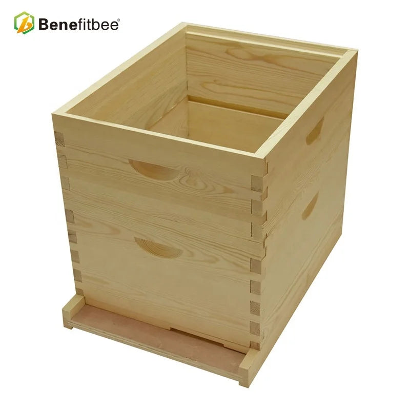 Benefitbee apicultural equipments bee box wooden langstroth hive for beekeeping