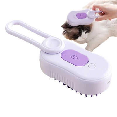 Pet Steamer Brush USB Rechargeable Cat Steamy Brush Dogs Cats Pet Hair Removal Self-Cleaning Comb for Long and Short Hair