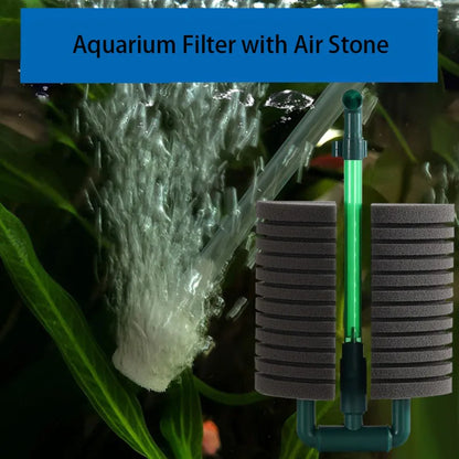 With Air Stone Sponge Filter for Aquarium Fish Tank Air Pump Biochemical Filtration Noiseless Foams Aquarium Accessories New