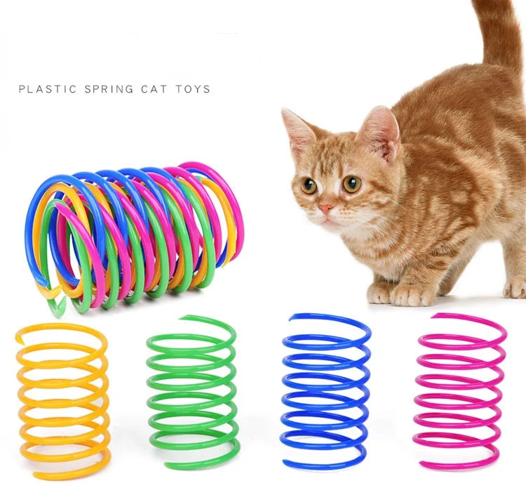 Kitten Coil Spiral Springs Cat Toys Interactive Gauge Cat Spring Toy Colorful Springs Cat Pet Toys Pet Products for Cats