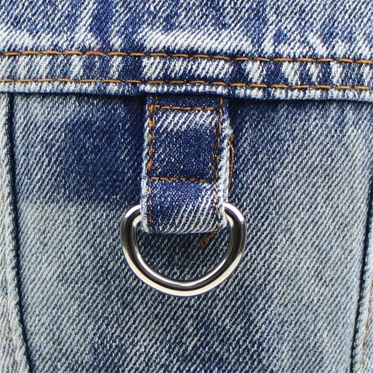 Pet Dog Denim Jacket Dark Wash Sleeveless Towable Jeans Vest Coat for Small Medium Dogs Cat Puppy Spring/Autumn Clothes Apparel