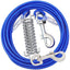 Tie Out Cable Dog Walking Training Glue coating Leashes Double Head Pet Wire Rope with Steel Buckle For Two Dogs Usage