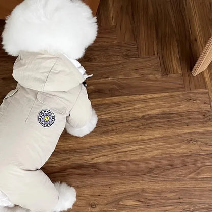 Winter Pet Waterproof Jacket Four Legged Dog Clothes Dog Jumpsuit Cat Costume Chihuahua French Bulldog Bichon Clothing Warm Coat