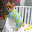 Dog Jumpsuit Puppy Dog Onesies Clothes Cat Dog Soft Pajamas Cute Duck Printed Pet Shirt Bodysuits for Teddy Pomeranian Apparel