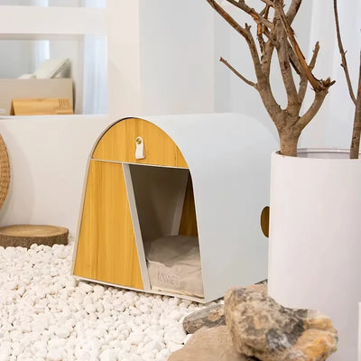 Iron Kennel Cat Litter Solid Wood Internet Celebrity Cat Villa Pet Wooden House Dog House Cat