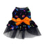 Halloween Dog Dress Pumpkin Pattern Bowknot Funny Skirt Chihuahua Bichon Dog Dresses Festival Puppy Costume Pet Cat Dog Clothes