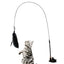 Cat Feather Wand Toy Cat Fishing Pole Toy Cat Teaser Stick With Detachable Feather Suction Cup Toy For Cats Exercise And