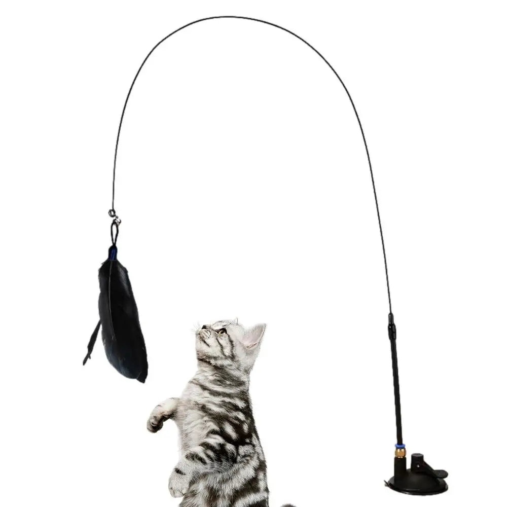 detach a fishing pole Cat Feather Wand Toy Cat Fishing Pole Toy Cat Teaser Stick With Detach – Whiskers Way