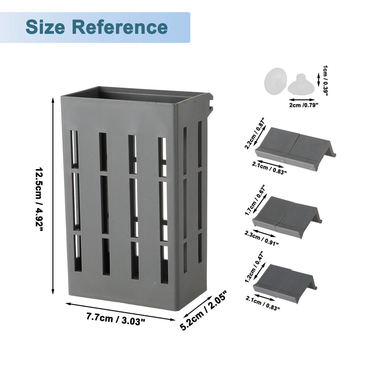 UXCELL Fish Tank Water Plant Holder Aquarium Plant Holder Aquatic Plant Cups Emersed Plastic Pot with Hooks Suction Cups