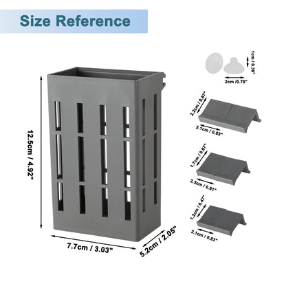 UXCELL Fish Tank Water Plant Holder Aquarium Plant Holder Aquatic Plant Cups Emersed Plastic Pot with Hooks Suction Cups