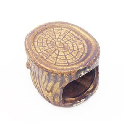 1Pcs Ceramic Aquarium Decoration Fish Shrimps Shelter House Pottery Scorpion House Canister Simulation Stone Fish Tank Decors
