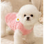 Solid Pink Fluffy Pet Dog Winter Clothes Flower Decorate Breathable Warm Cat Overalls Unisex Yorkshire Autumn Small Puppy Vests