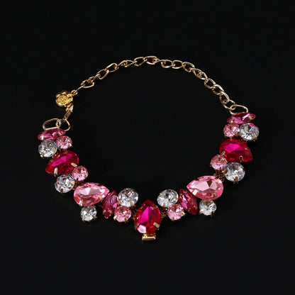 Adjustable Dog Necklace Jewelry for Small Medium Dogs Puppy, Luxury Blingbling Diamond Collar Wedding Prom Pet Accessories