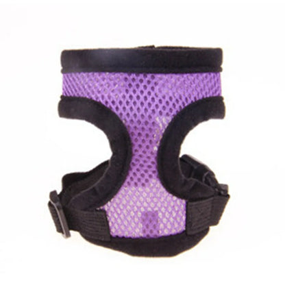 Adjustable Soft Dog Harness Nylon Breathable Mesh Walk Out Harness Vest Collar for Pets Small Medium Large Dog Chest Strap Leash