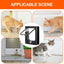 Cat Door with Flap Pet Door, Easy Set-Up, 4 Ways Locking, Weatherproof Safe Cat Doors, Pet Supplies, Window Cabinets