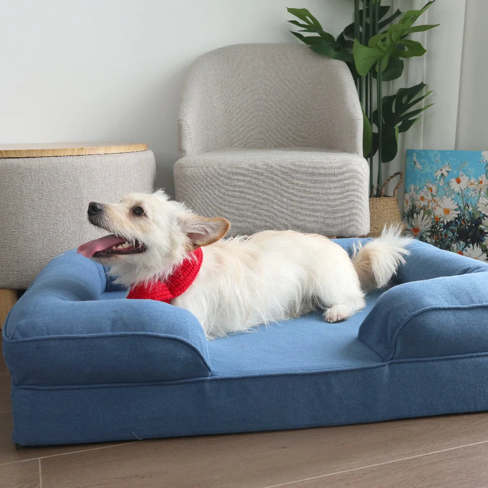 Denim Pet Sofa Kennel Removable Pet Kennel Cat Bed Cat Nest Summer Cool