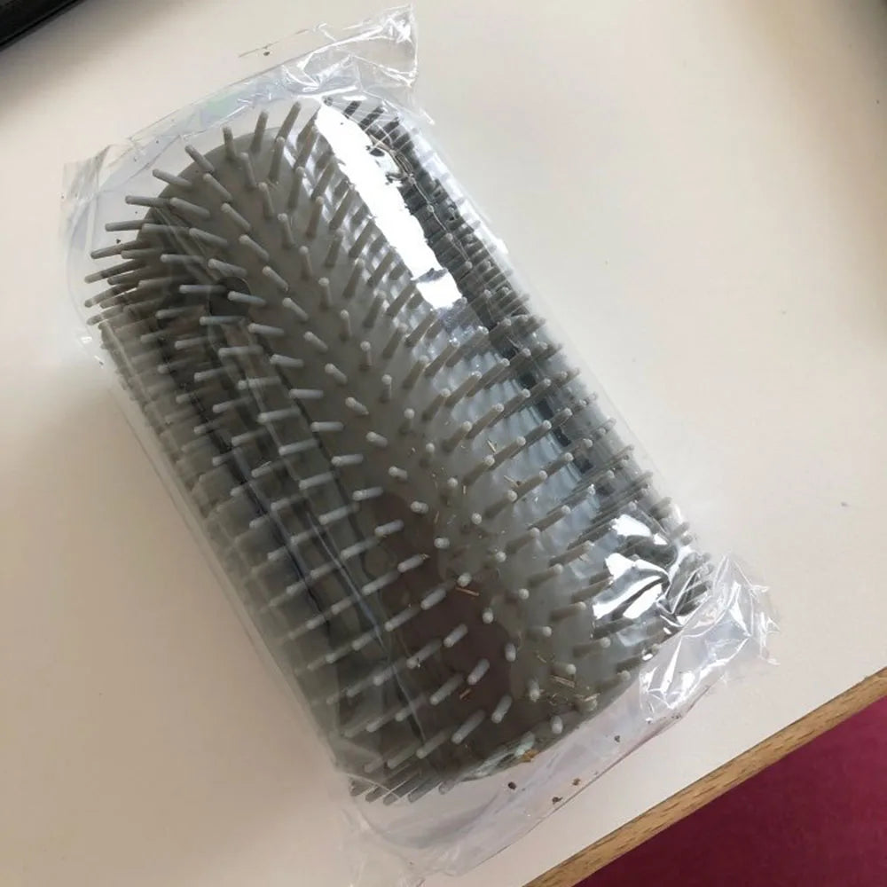 Pet Cat Brush Massage Device Hair Removal Comb Cat Toy Plastic Scratch Bristles Arch Massager Self Grooming Cat Corner Scratcher