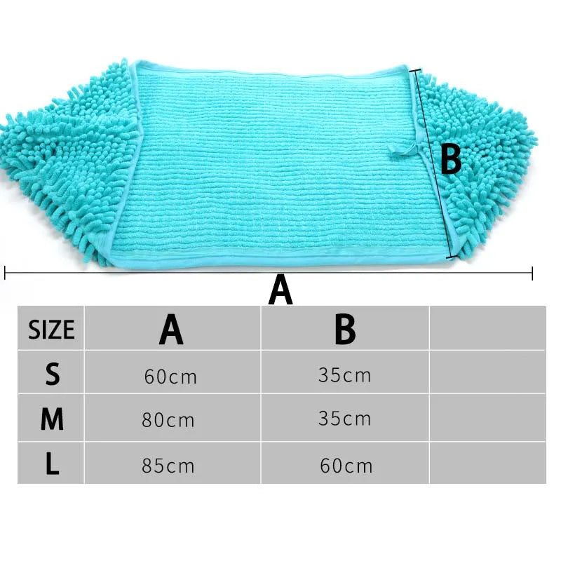 Pet Dog Towel, Super Absorbent Microfiber Towel with Hand Pockets, Quick Dry Shammy Towel Dog Bathing Supplies, Machine Washable