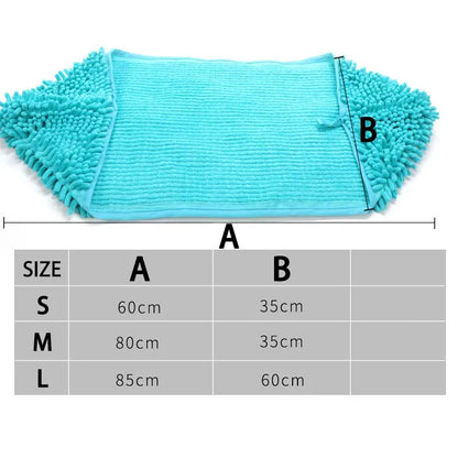 Pet Dog Towel, Super Absorbent Microfiber Towel with Hand Pockets, Quick Dry Shammy Towel Dog Bathing Supplies, Machine Washable