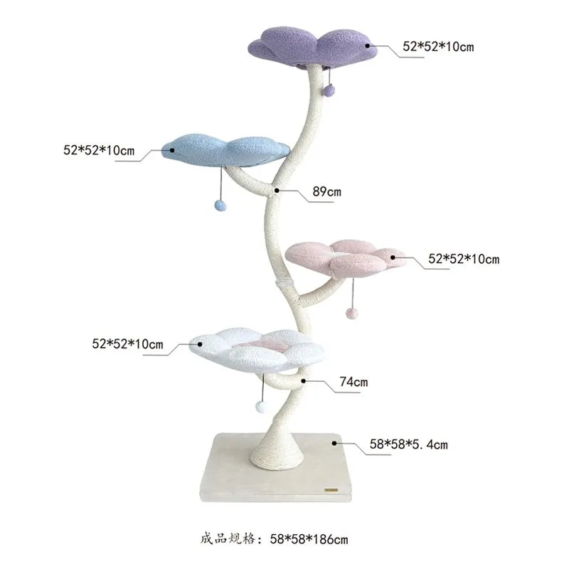 Cat Climbing Frame Big Cat Claw Tree Nest Tower Sisal Grinding Claw Rod Removable Washable Pet Entertainment To Rest Products