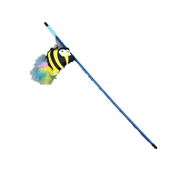 Cat Toy Cat Teaser Sticks Ocean Fish Playing Cat Stick Pet Supplies Biting Cat Toys Cat Mint Doll Feather Throwing Interaction