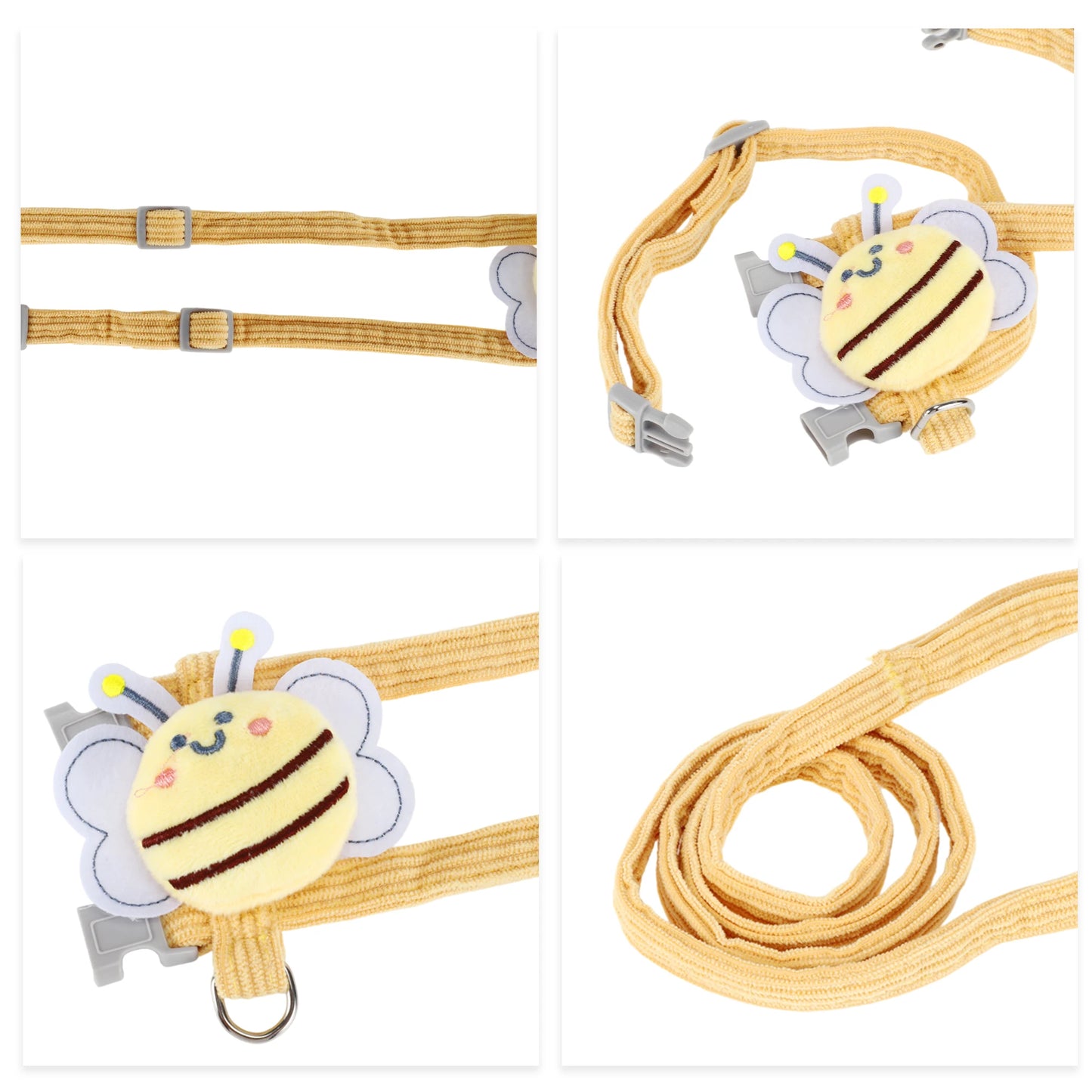 UXCELL 1 Set Cat Harness and Leash Set Cats Escape Proof Kitten Harness Small Yellow