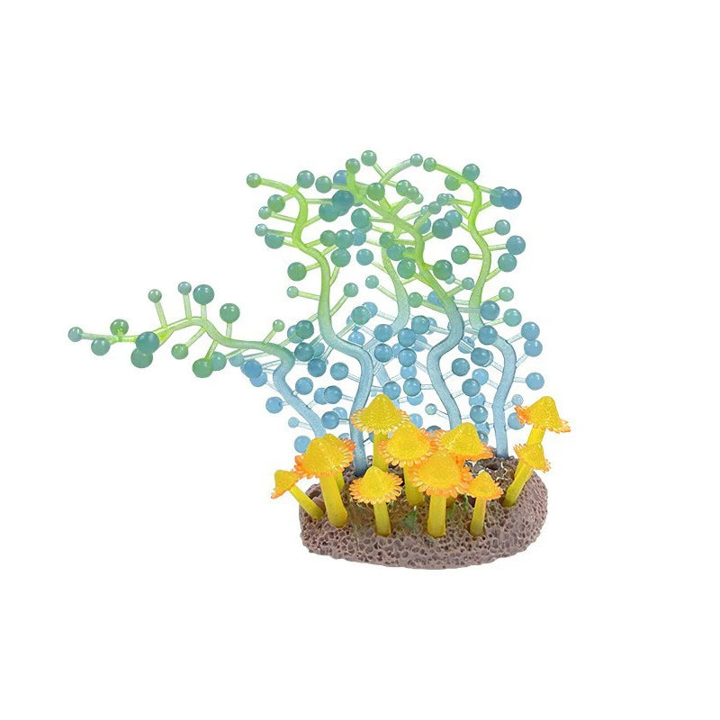 Artificial Underwater Coral Aquarium Fish Tank Simulation Decoration Aquarium Backgrounds Plants Water Flower Beautiful New
