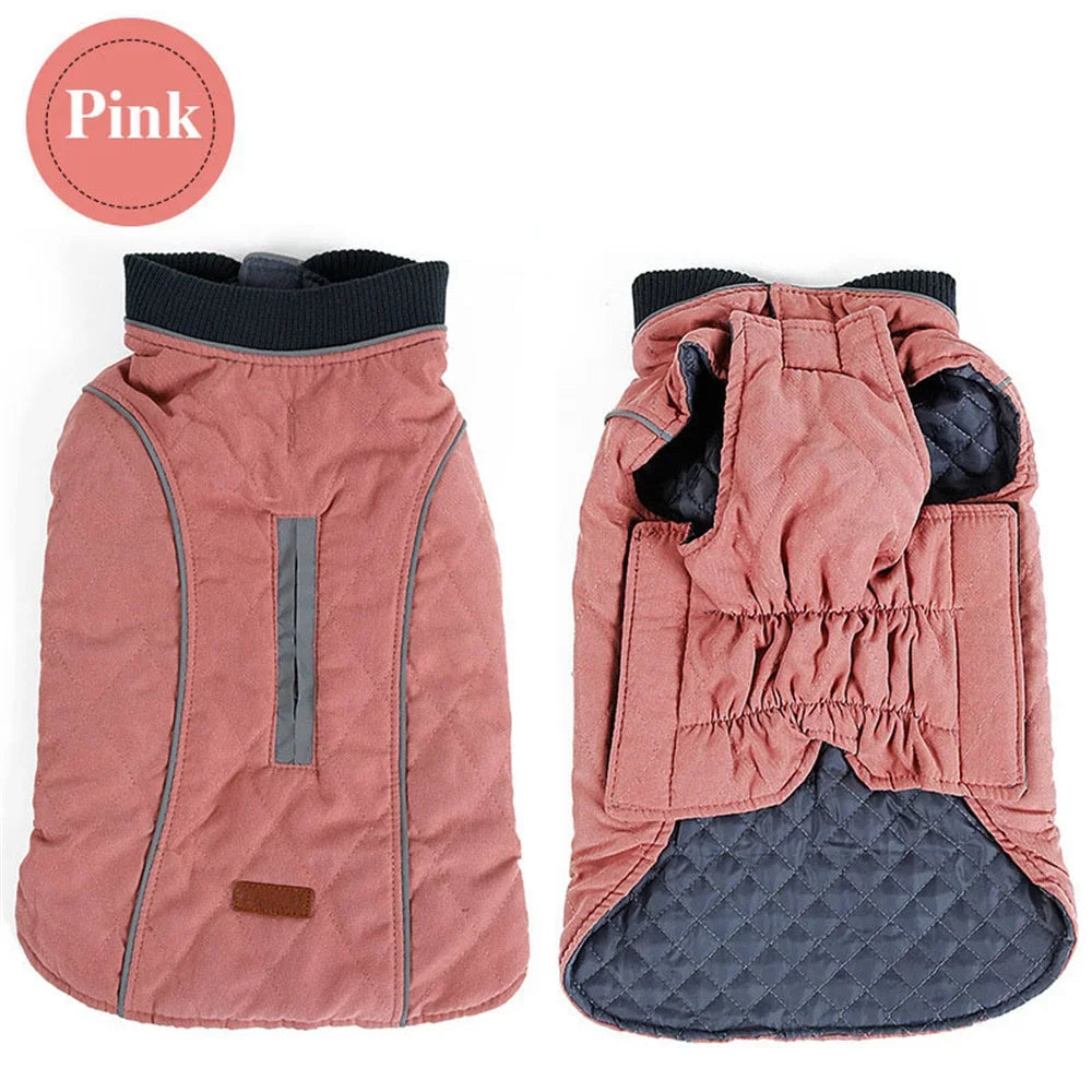Retro Style French Bulldog Pet Coat Jacket Winter Warm Big Dog Clothes for Medium Large Dogs Pug Bull Terrier mascotas Clothing