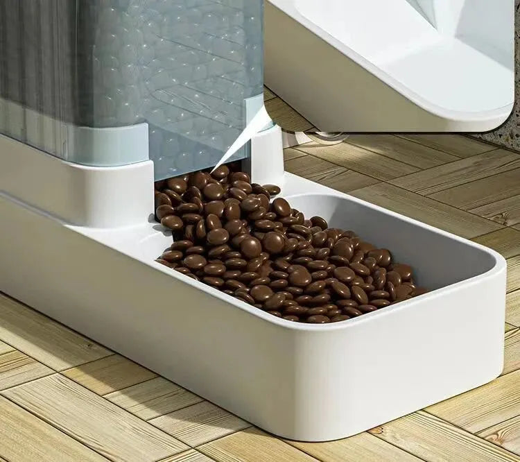 Fully Automatic Feeder Cat and Dog Bowl Food Storage Bucket Feeding Pet Supplies Large Capacity Universal Feeder Wear-resistant