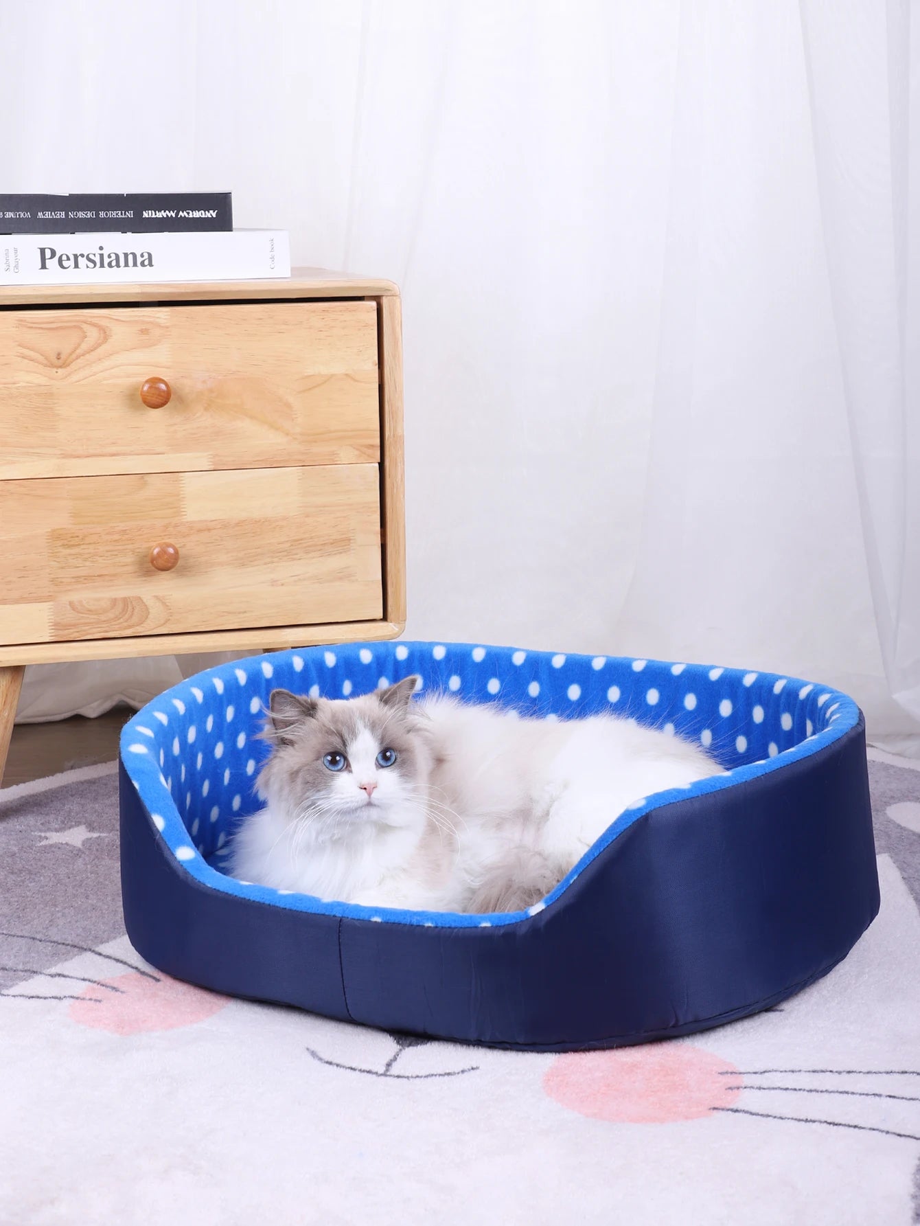 Cats Bed Dot Sponge Pad Dog Accessories Houses and Habitats Pet House Puppy Goods All Supplies Cushions Things Beds Basket Mat