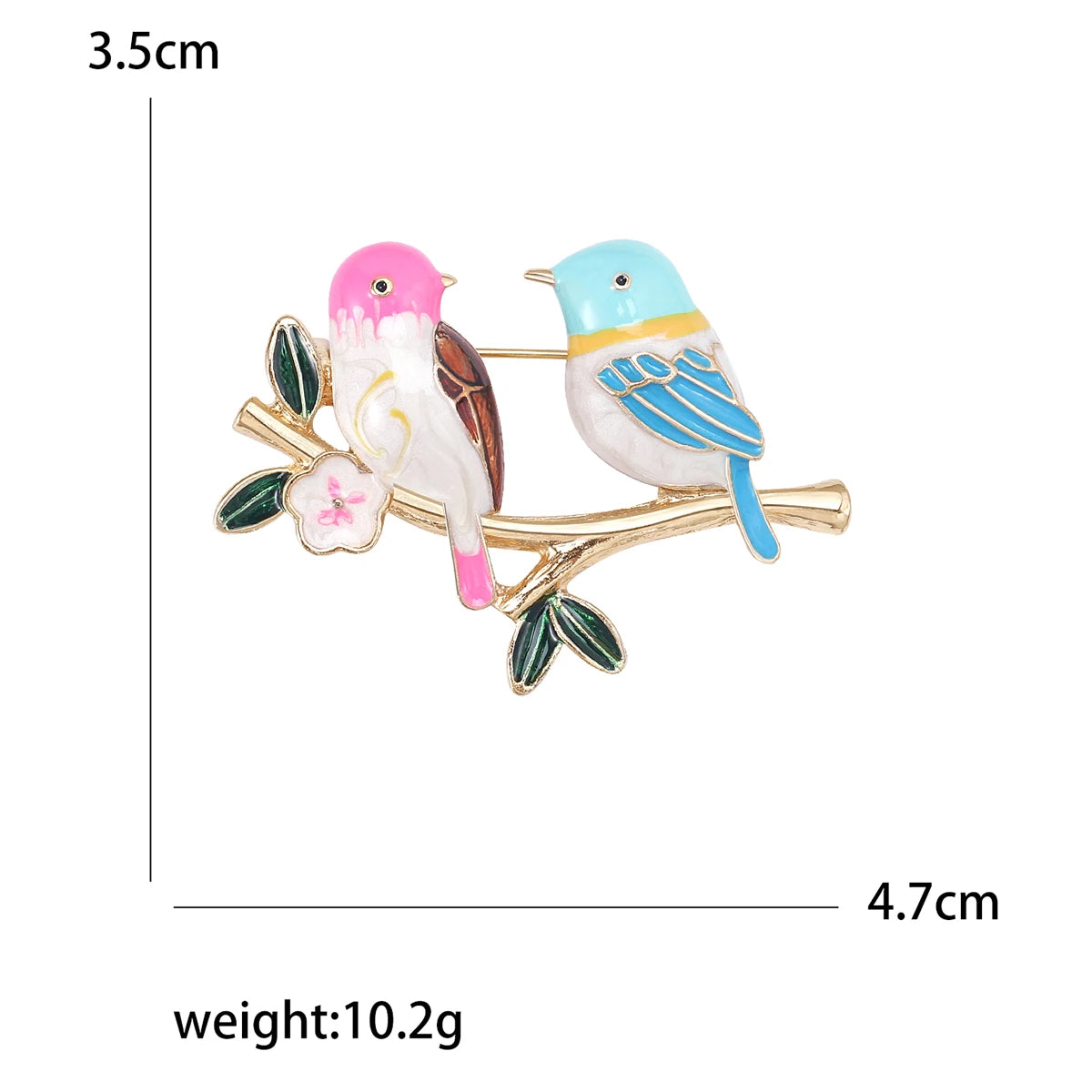 Enamel Bird Brooches for Women Rhinestone Sparrow Pins Magpie Badge Office Party Friend Gifts Accessories