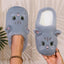 Kawaii Cartoon Cat Fuzzy Slippers - Ultra Soft Fabric Inner, Plush Flat Sole, Cozy Warmth, TPR Durable Outsole, Fabric Upper - P