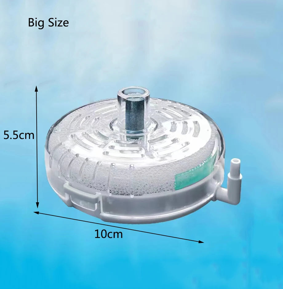 Round Aquarium Fish Tank Filter Transparent Biochemical Sponge Filter Aquarium Water biological Filter Submersible Water Pump