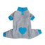 Heart Pattern Dog Pajamas for Small Dogs,Warm Fleece Dog Jumpsuit Yorkie Puppy Onesie 2024 New Autumn Winter Clothes Pet Apparel