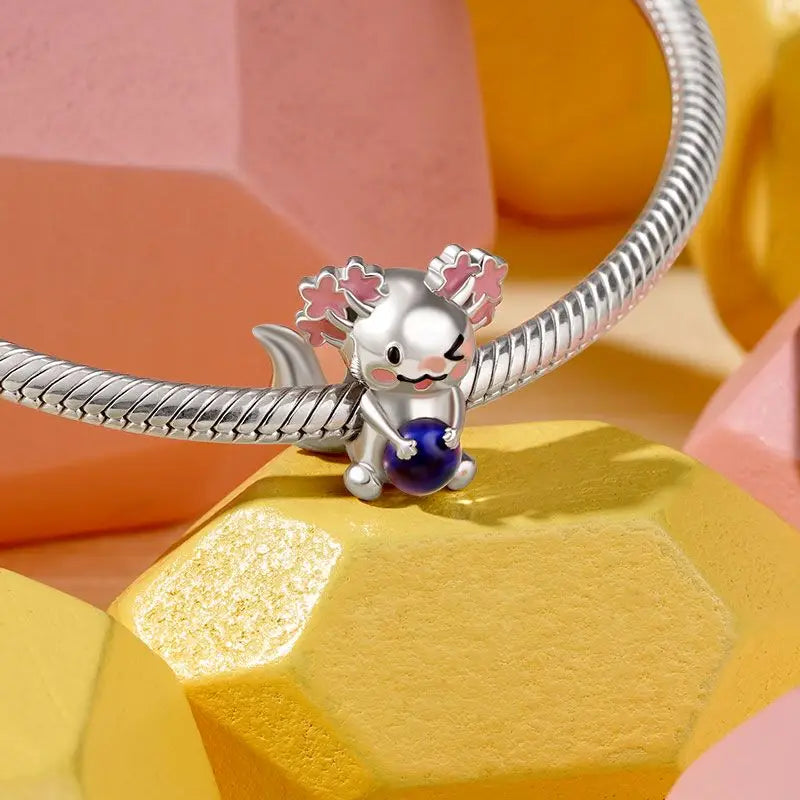 New 925 Silvering Disney Cute Bird Tiger Duck Dog Rabbit Salamander Charm Bead fit Original Bracelet Trinket DIY Women Jewelry