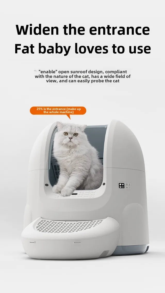 Electronic Pet Cat Litter Box Automatic Self Cleaning Wifi Connection Ultra-Quiet Automatic Cat Litter Box App Control Self