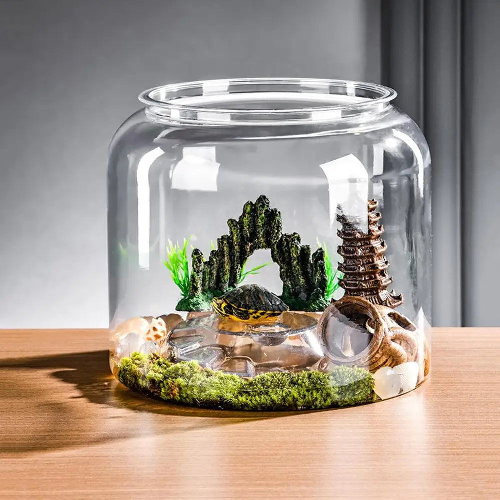 Large Turtle Tank Transparent Turtle Aquarium Turtle Tank With Lid Turtle Terrarium Tortoise Enclosure With Removable Cover