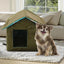 Outdoor Cat House Collapsible Winter Pet Shelter For Cats Outside Cat House With Removable Soft Mat For Outdoor Indoor Cats
