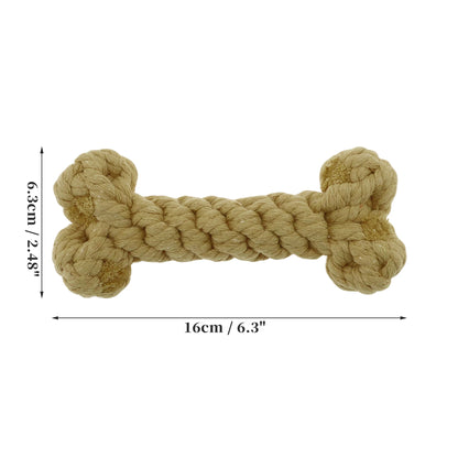 Uxcell Dogs Chew Toys Teeth Cleaning Cotton Rope Puppy Teethings Chewer Durable Braided Bite Resistant Chewing Doll Pet Supplies