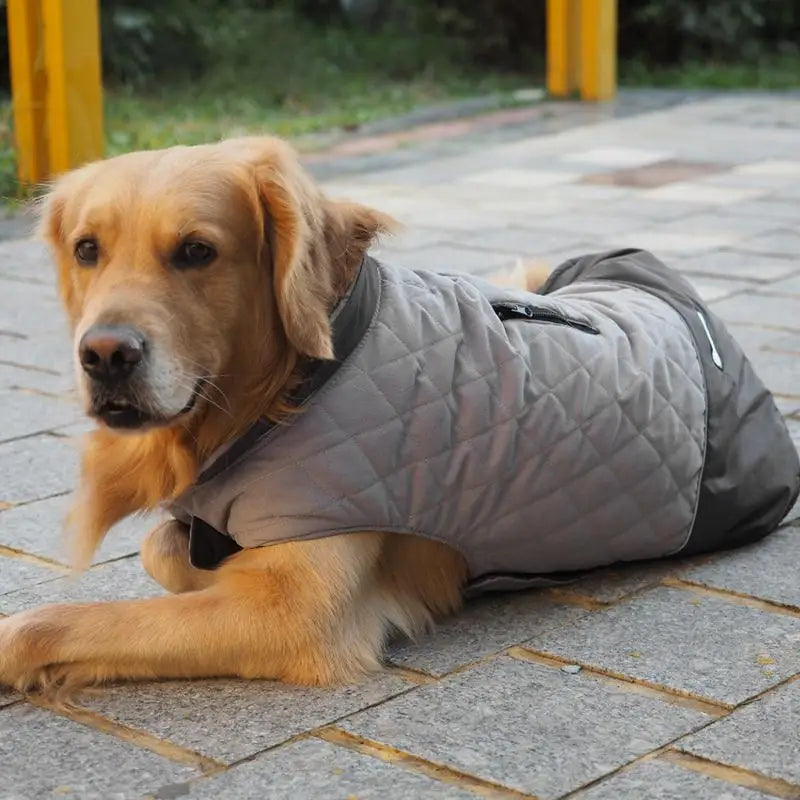 Warm Dog Pullover Waterproof Pullover Reflective Dog Coat Large Dog Warm Keeping Apparel For Cold Days For Camping Courtyard